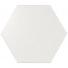 BENEDIKT TILES Equipe Scale Hexagon White matt 12,4x10,7 cm
